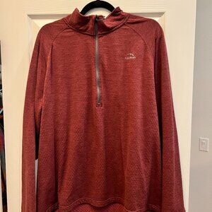 L.L. Bean Men's Adventure Grid Fleece, Quarter-Zip